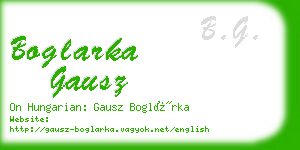 boglarka gausz business card